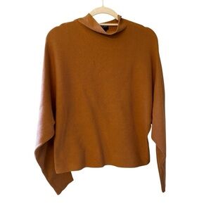 Free Press Mock Neck Sweater in Rich Tan